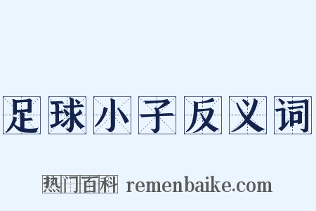 足球小子反义词是什么意思的图片